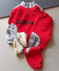 تصویر ست بلوز شلوار پنبه ژاکارد زیپ دار سایز 50، 55 | دیباسا | امکان پرداخت درب منزل ست ژاکارد