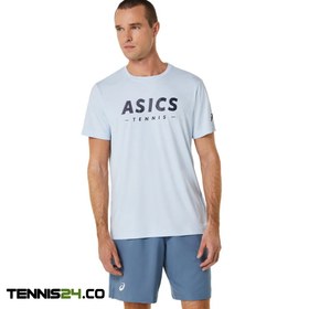 تصویر تی شرت مردانه آسیکس Asics Court Tennis Graphic- آبی 