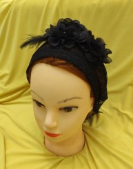 تصویر توربان دانتل گل دار 