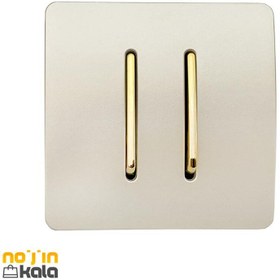 تصویر کلید دو پل آسیا مدل کریستال صدفی طلایی 