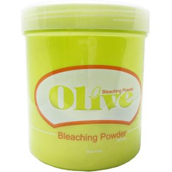 تصویر پودر دکلره سفید الیو مدل Bleaching حجم 500 گرم olive Bleaching powder