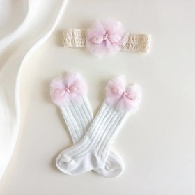 تصویر 8883-ست جوراب و هد نوزادی 