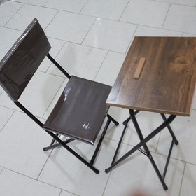 تصویر میز وصندلی نماز باکسدار و تاشو،جنس MDF،تحمل وزن بالا،تنظیم میز در دوقد 