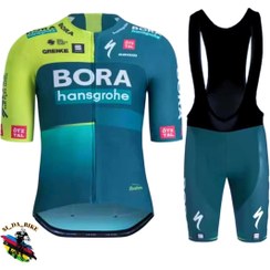 تصویر لباس دوچرخه سواری بورا HANSGROHE سایز L/XL/XXL با پد ۲۰D سوپر ژل رنگ مشکی 