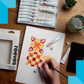 تصویر آبرنگ تیوپی ریوز 18 رنگ | Reeves 