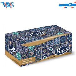 تصویر دستمال کاغذی 3 لایه 100 برگ پاپیا طرح Papia Tissue 100 Sheets