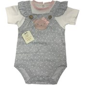 تصویر بادی آستین کوتاه نوزادی فانتزی دخترانه طرح little kitty دانالو Danaloo 