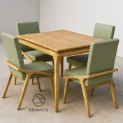 تصویر ست میز و صندلی ناهار خوری چوبی مدل مونته مناسب ۴ نفر 