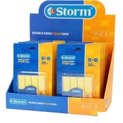 تصویر چسب دوطرفه 1میل فوم مستطیل1/6*7/2 سانت 20عددی استورم کدHL-102317 (24 تایی) 