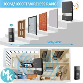 تصویر زنگ درب بی‌سیم برند 1byone مدل ‎AK3 