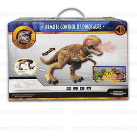 تصویر ربات دایناسور کنترلی دودزا پرژکتوری 46 سانتی 46cm Dinosaur Dinosaur Dinosaur
