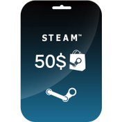 تصویر گیفت کارت استیم ۵۰ دلاری آمریکا 