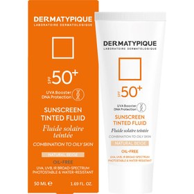 تصویر ضدآفتاب فلویید درماتیپیک مدل رنگی ا Dermatypique fluid tinted sunscreen 50mil Dermatypique fluid tinted sunscreen 50mil