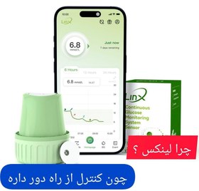 تصویر سنسور پایش مداوم قند خون لینکس 