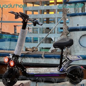 تصویر اسکوتر برقی مودی فاکس مدل E10 Pro max 13AH رنگ مشکی - مشکی Muddy Fox Electric Scooter E10 pro max 13Ah black