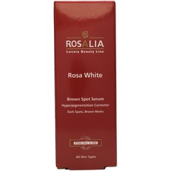 تصویر سرم ضد لک رزالیا رزا وایت مناسب انواع پوست ا Rosalia Rosa White Brown Spot Serum for all skin types 30ml Rosalia Rosa White Brown Spot Serum for all skin types 30ml