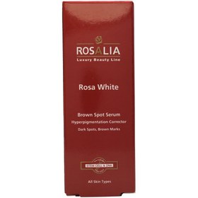 تصویر سرم ضد لک رزالیا رزا وایت مناسب انواع پوست Rosalia Rosa White Brown Spot Serum for all skin types 30ml