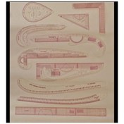 تصویر خط کش خیاطی فرنچ ژله ای پک 10 عددی تخصصی 