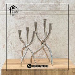 تصویر شمعدان 3 شاخه فلزی 