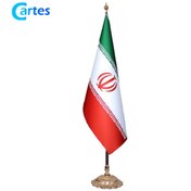 تصویر پرچم تشریفات ایران لمینت ۵ عدد با پایه خورشیدی 