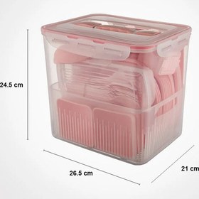 تصویر سبد پیک نیک 6 نفره لیمون مدل 10635 - طوسی 