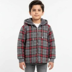 تصویر کاپشن چهارخانه پشمی پسرانه 