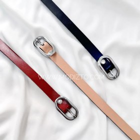 تصویر کمربند چرم زنانه باریک 