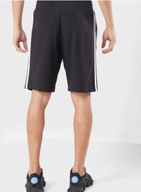 تصویر شلوارک تک‌جورابی ضروری با ۳ خط برند Adidas 3 Stripes Essential Single Jersey Shorts