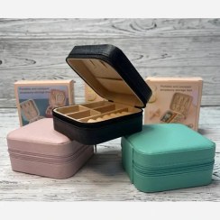 تصویر کیف جواهرات مسافرتی – مشکی ، سفید ، صورتی ، سبز 