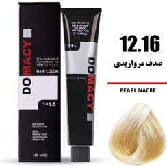 تصویر رنگ موی دوماسی شماره ۱۲.۱۶ رنگ صدفی مرواریدی حجم ۱۲۰ میلی لیتر 