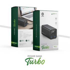 تصویر پاوربانک 20000 میلی‌آمپرگرین لاین Turbo GNTB20KPBBK GREEN LION Turbo Power Bank GNTB20KPBBK