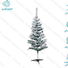 تصویر درخت کریسمس علفی برف سنگین مدل نروژی سایز 120 سانتی متر Heavy snow grass Christmas tree, Norwegian model, size 120 cm