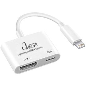 تصویر تبدیل Iphone Lightning به Iphone Lightning و HDMI امگا OM-LH001 