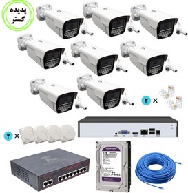 تصویر پک دوربین 8عددی پلاکخوان میکروفن دار Lingotech imx335L12 POE Lingotech imx335L12 POE MIC