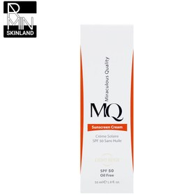 تصویر کرم ضد آفتاب ام کیو (MQ) مدل Oil Free با SPF50 رنگ بژ روشن ضد آفتاب صورت مدل Oil Free چرب SPF 50 حجم 55 میلی لیتر برند ام کیو بژ روشن