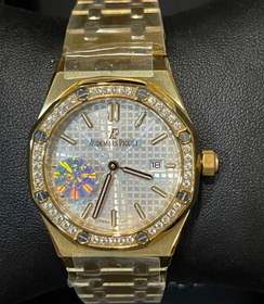 تصویر ساعت زنانه نگین دار اودمارز پیگه - رزگلد Audemars Piguet