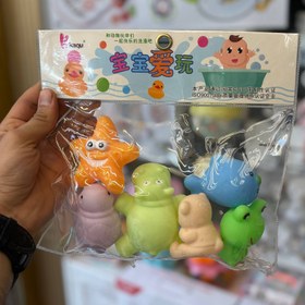 تصویر پوپت حیوانات بامزه ۶ تکه (ست حمام و بازی) سیسمونی مانی نی Puppet