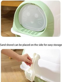 تصویر توالت ، جعبه بستر گربه قابل حمل برند: FunLulu کد : X 1400 Toilet, portable cat litter box Brand: FunLulu Code: X 1400