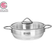 تصویر تابه دو دسته استیل ام جی اس سایز 24 کد 4115 PS mgs steel double handled frying pan size 24 code 4115 ps