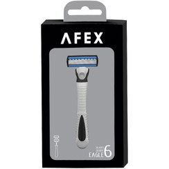 تصویر افکس تیغ اصلاح ایگل 6 لبه تکی Afex Eagle Derby 6 Blades Shaver 1n