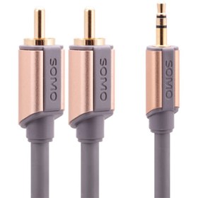 تصویر کابل 2 به 1 صدا 3.5 متری سومو مدل Somo SR5519 Somo Audio Cable SR5519