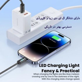 تصویر کابل تبدیل USB-C به لایتنینگ توکی مدل 20W TQ-X74C3 طول ۱ متر 