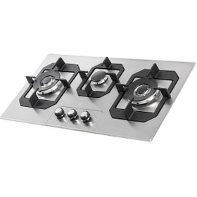 تصویر اجاق گاز استیل ۳ شعله درسا مدل DG2212-3 Dorsa Steel Hob Model DG2212-3