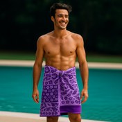 تصویر حوله استخری ژاکارد هنر سایز بزرگ 