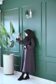 تصویر مانتو سوییت طوسی ۲۹۶ 