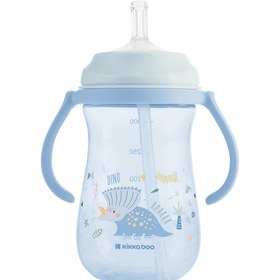 تصویر لیوان نی دار کیکابو مدل Dino World حجم ۳۰۰ میلی لیتر 