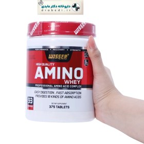 تصویر قرص آمینو وی ویثر ۳۷۵ عددی بدون طعم 