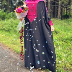 تصویر مانتو عبایی کرپ الیزه 