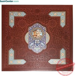 تصویر کتاب نفیس شاهنامه فردوسی چرمی همراه با تنگ خاتم قطع رحلی 