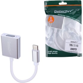 تصویر تبدیل Type-C به VGA دیتالایف Datalife 